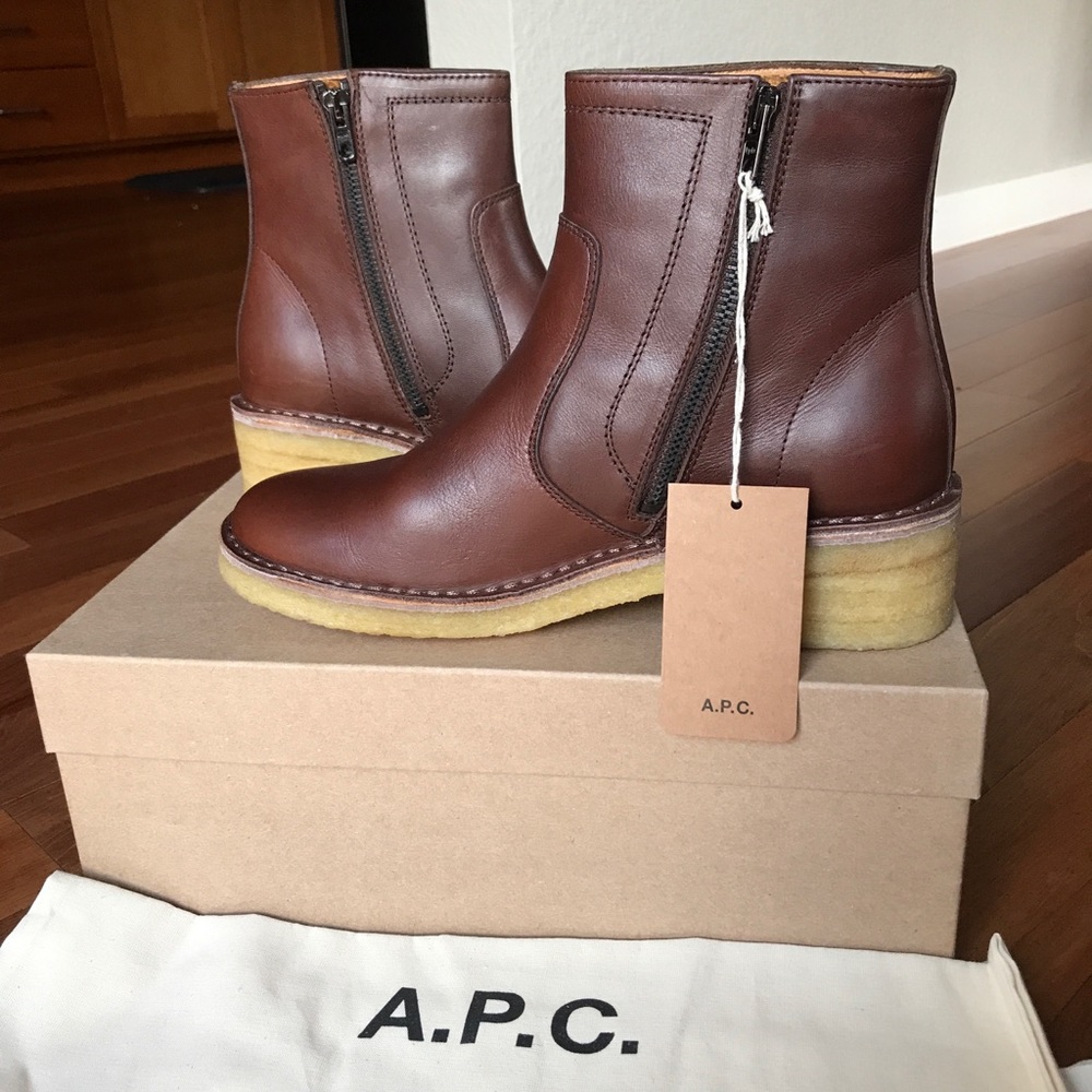 A.P.C Armelle Ankle Boots in Brown NWT